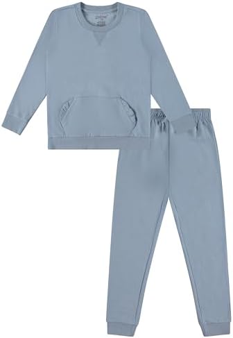 2-Piece Girls' Fleece Sweatshirt and Jogger Set