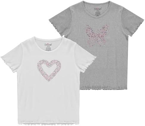 Girls’ 2-Pack Ribbed Tees