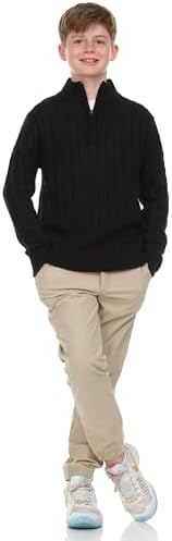 Quarter Zip Cable Knit Sweater